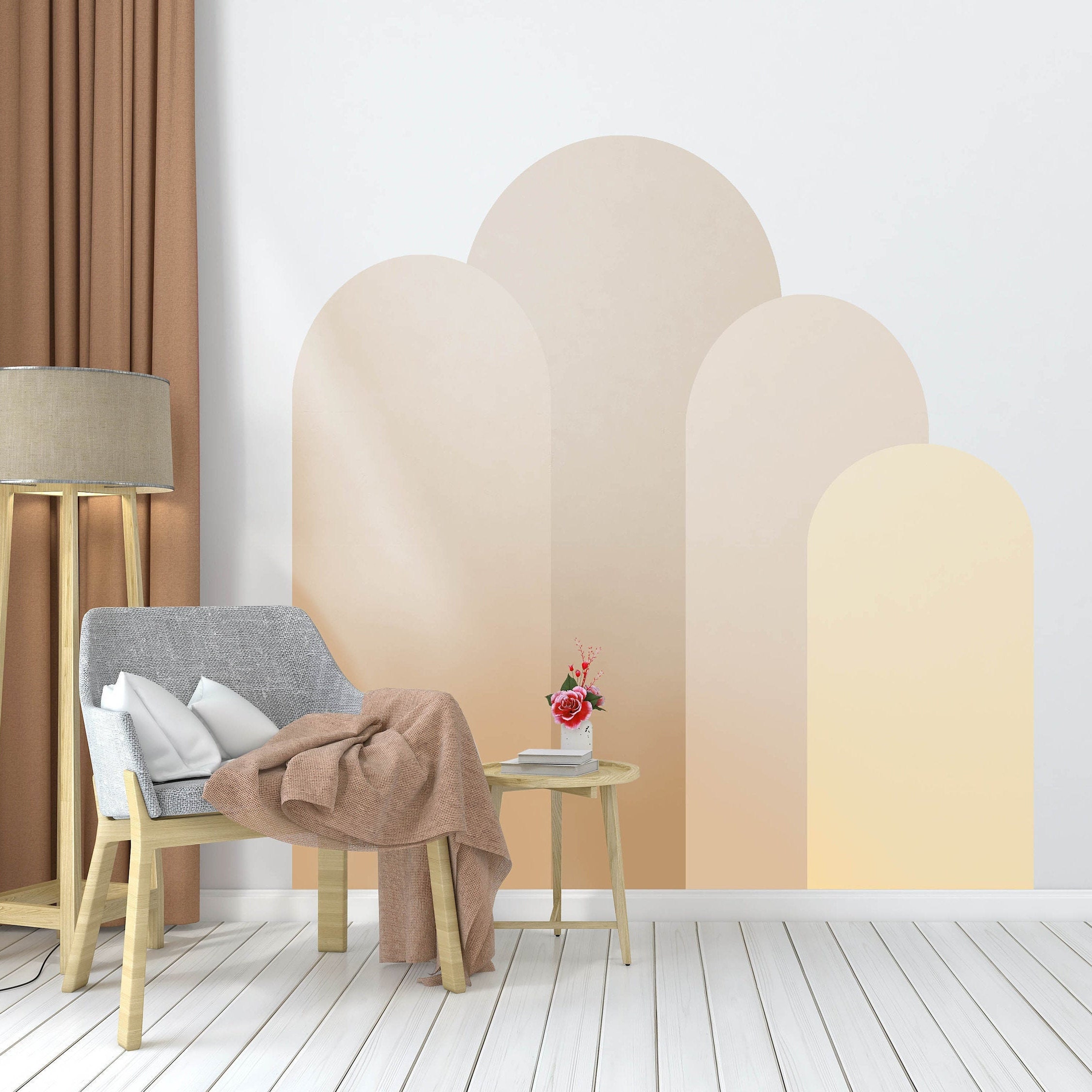 Wall arch decal modern wall decal wall decal boho wall Etsy