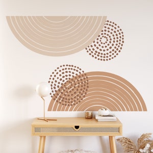Boho Geometric Circle Wall Decal, Modern Peel and Stick Decor - Etsy