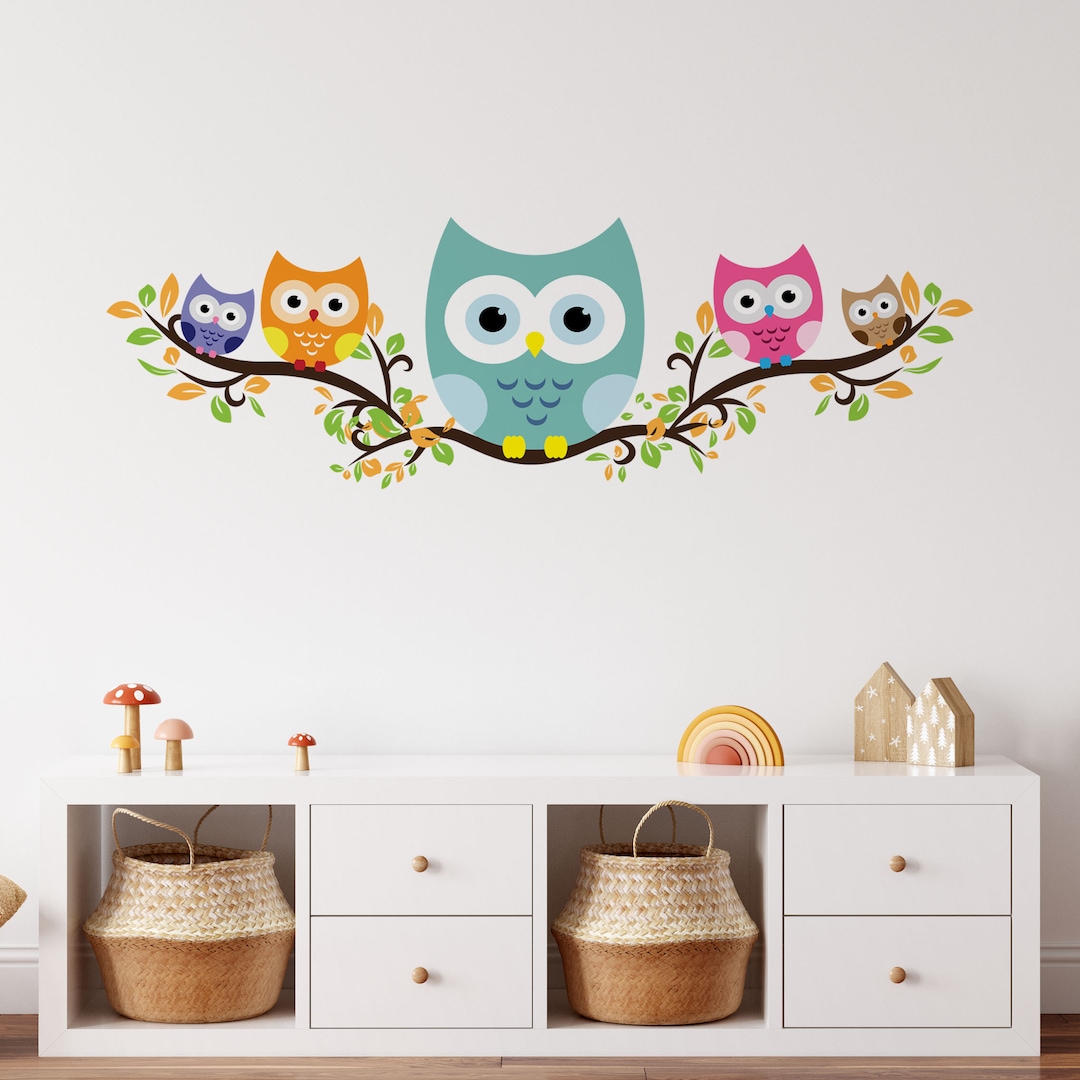 Owl Family Wall Decals, Kids Room Decor, Removable Nursery Decals - Etsy