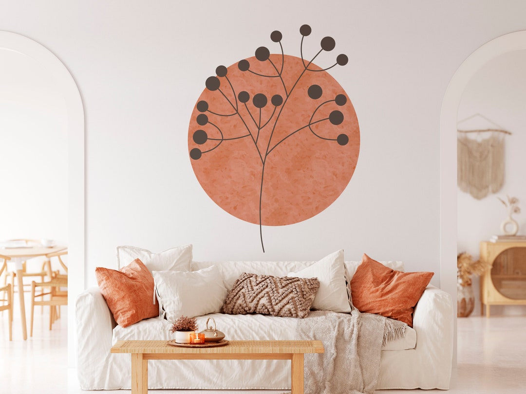 Boho Flower Circle Wall Decals - Removable Nursery Decor - Etsy