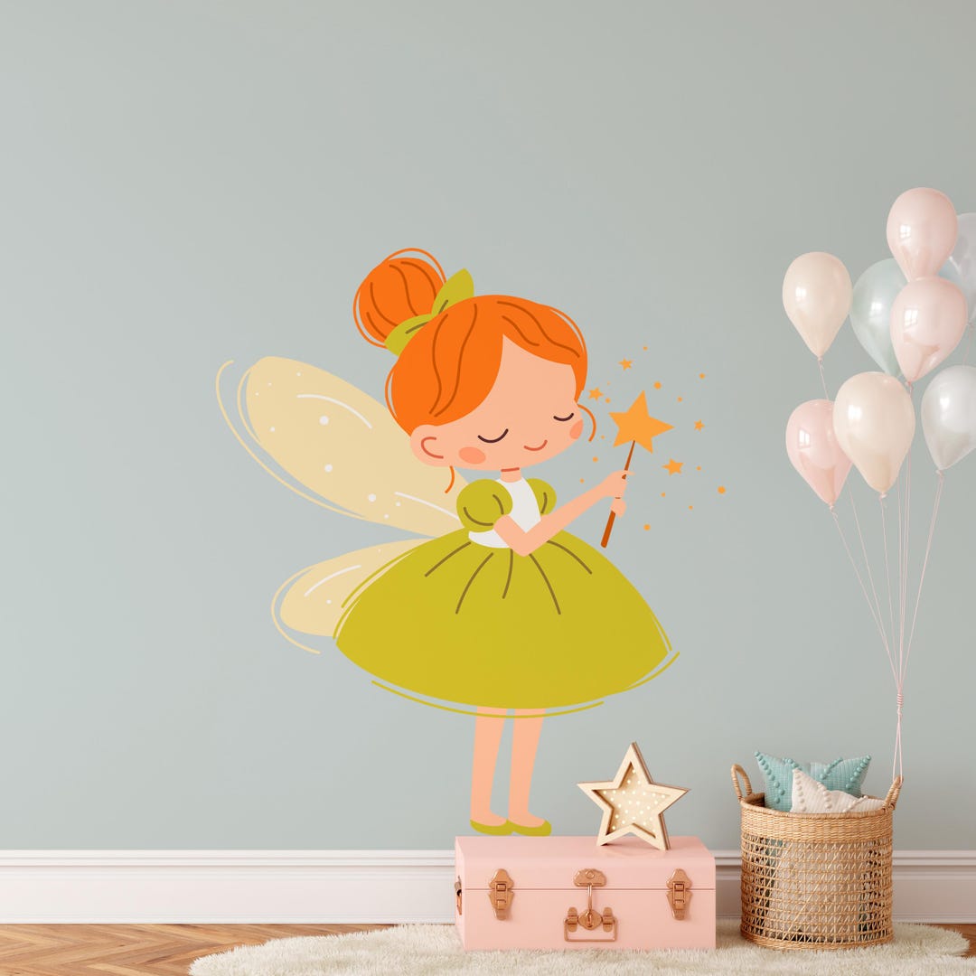 Fairy Wall Decal – Boho Nursery Decor, Girls Room Art - Etsy