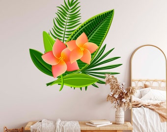 Tropical wall decals for seasonal wall decor, large monstera wall stickers, unique birthday gift for neighbor, mom birthday gift, best gifts