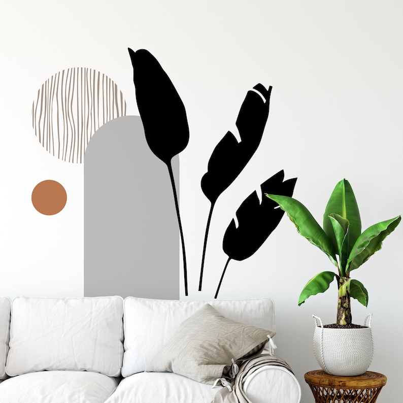 Boho Wall Decal Floral Decal Wall Decal Floral Stickers Etsy