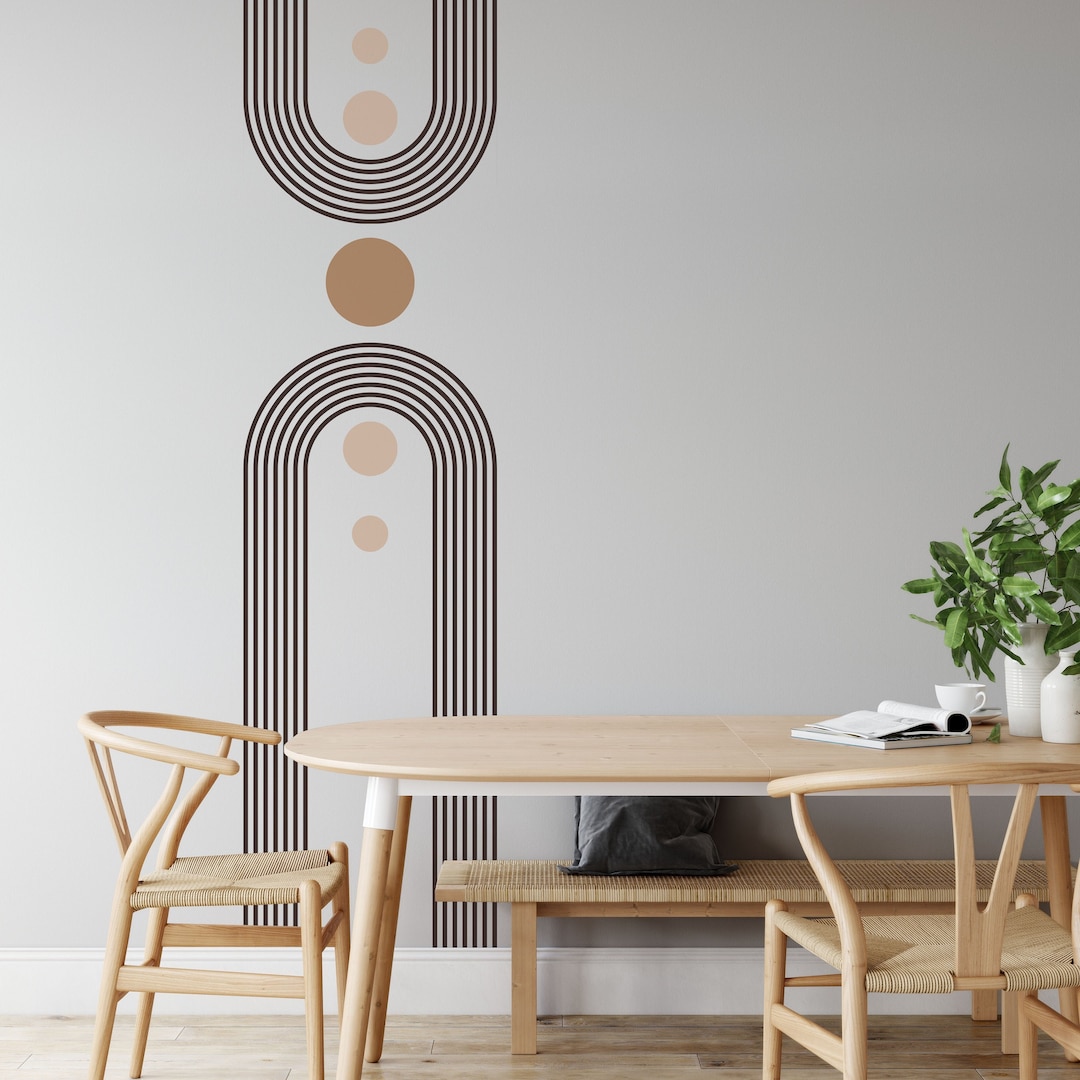 Large Boho Arch Wall Decals - Peel and Stick Circle Removable Decor - Etsy