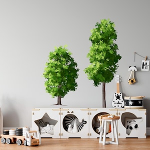 Wall Decal Kids Nursery Custom Tree Wall Decals, Watercolor Tree Wall Decals, Wall Art Sticker, Boho Wall Decor for Baby Room Decor