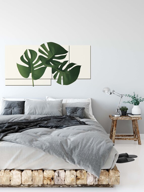 Tropical Monstera Leaf Wall Decals  Jungle Bedroom Decor - Etsy