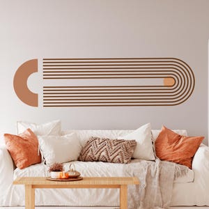 Retro Arch Wall Decal – Minimalist Lines for Scandinavian & Boho Spaces, Kids Room Wall Art, Large Kids Room Decal, Removable Wall Stickers