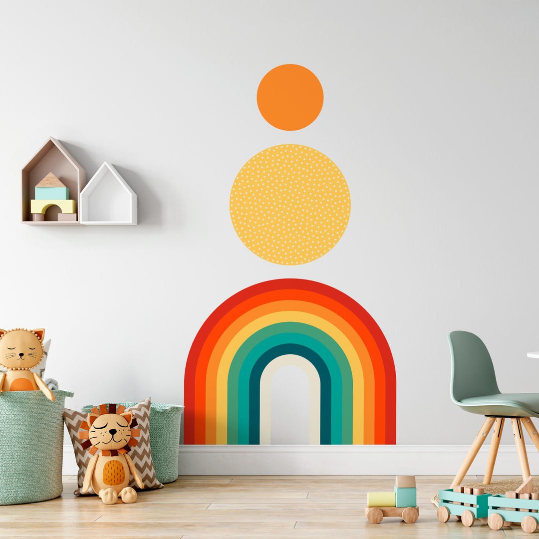 Boho Rainbow Wall Decal – Removable Nursery Decor - Etsy