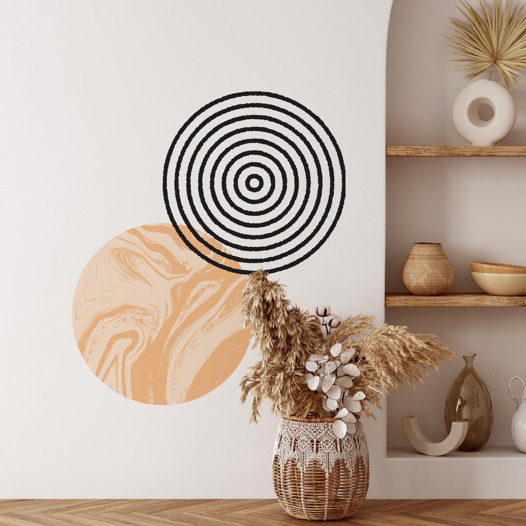 Circle Wall Decals - Boho Wall Decals, Kids Room Wall Art, Geometric ...