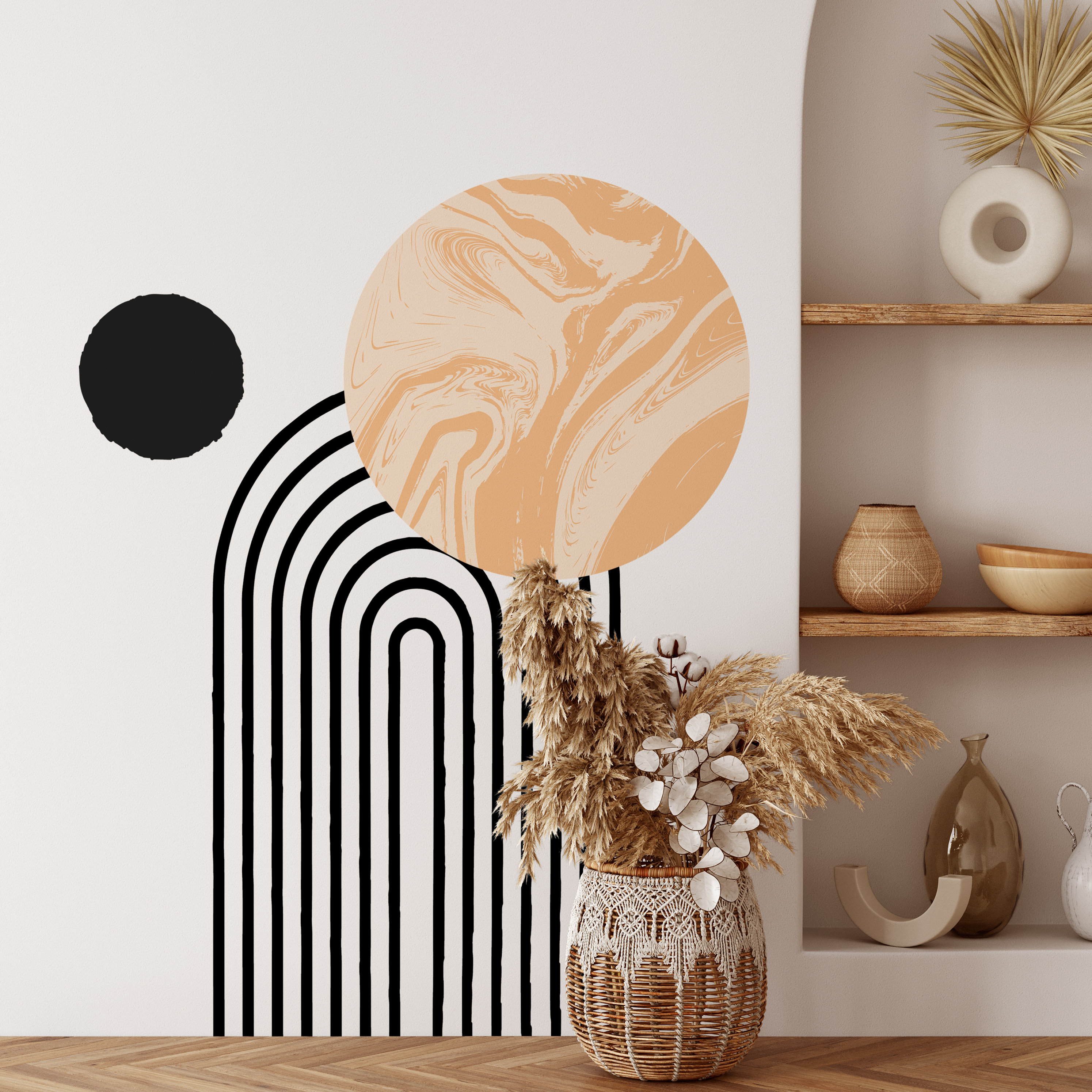 A435 Wandtattoo Mit 95 Sternen – 72x60 Cm, Grau, Selbstklebend Auf Vinyl, Für Wanddeko