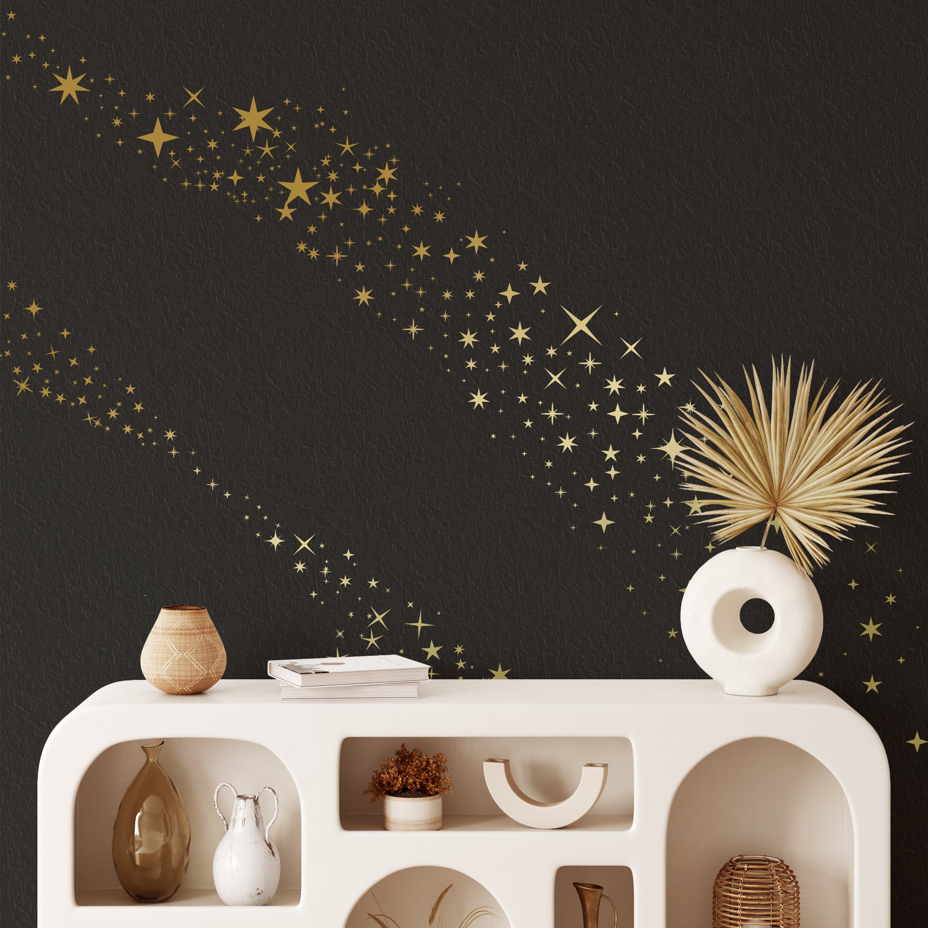 Sparkles and Stars, star nursery decals, wall sticker stars, kids room decor, nursery wall art, gold stars wall sticker, modern wall decal