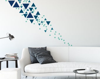 Triangle Wall Decals – Geometric Peel and Stick Stickers (88 Pieces)