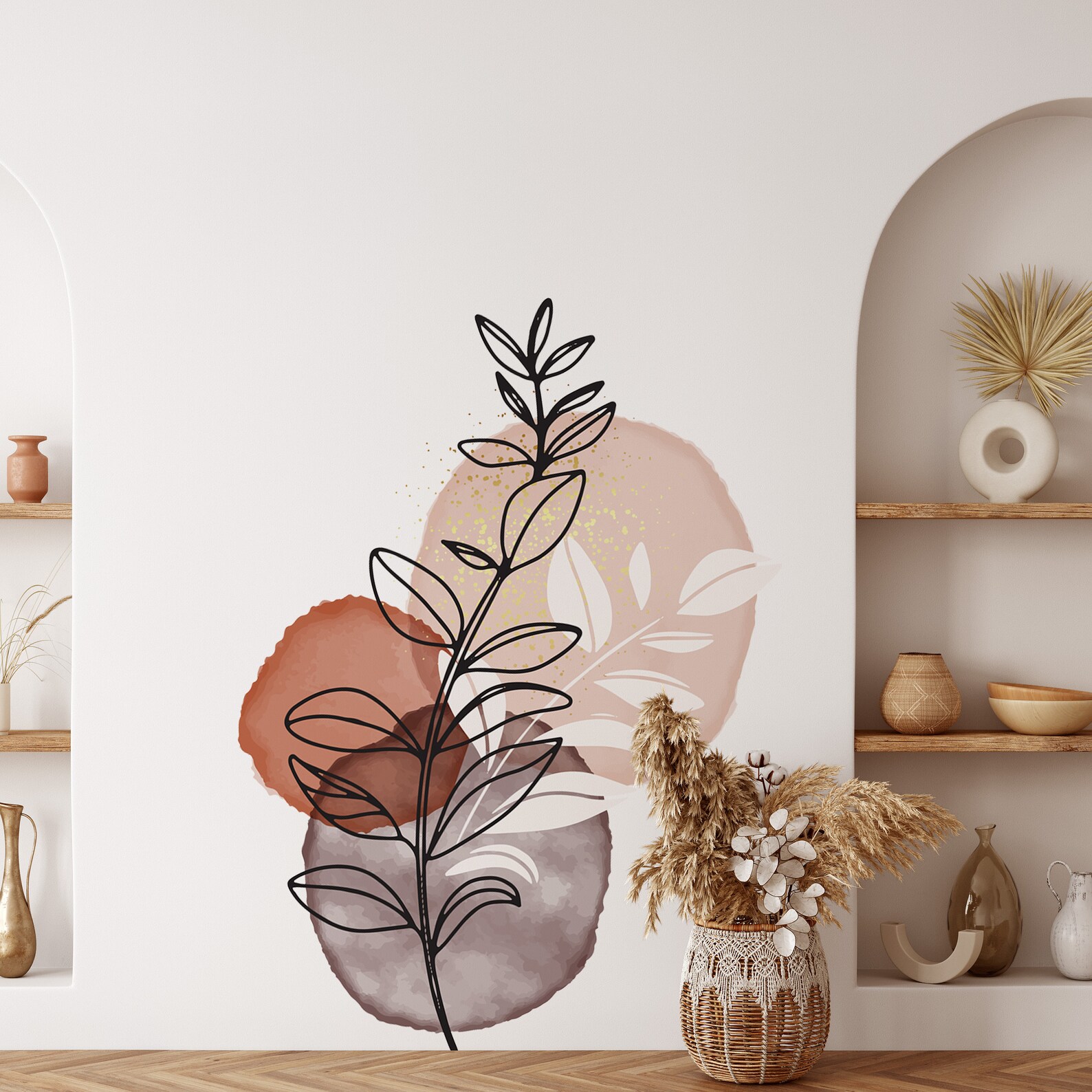 Boho Style Sun Wall Decal Boho Style Boho Wall Decal Boho Etsy