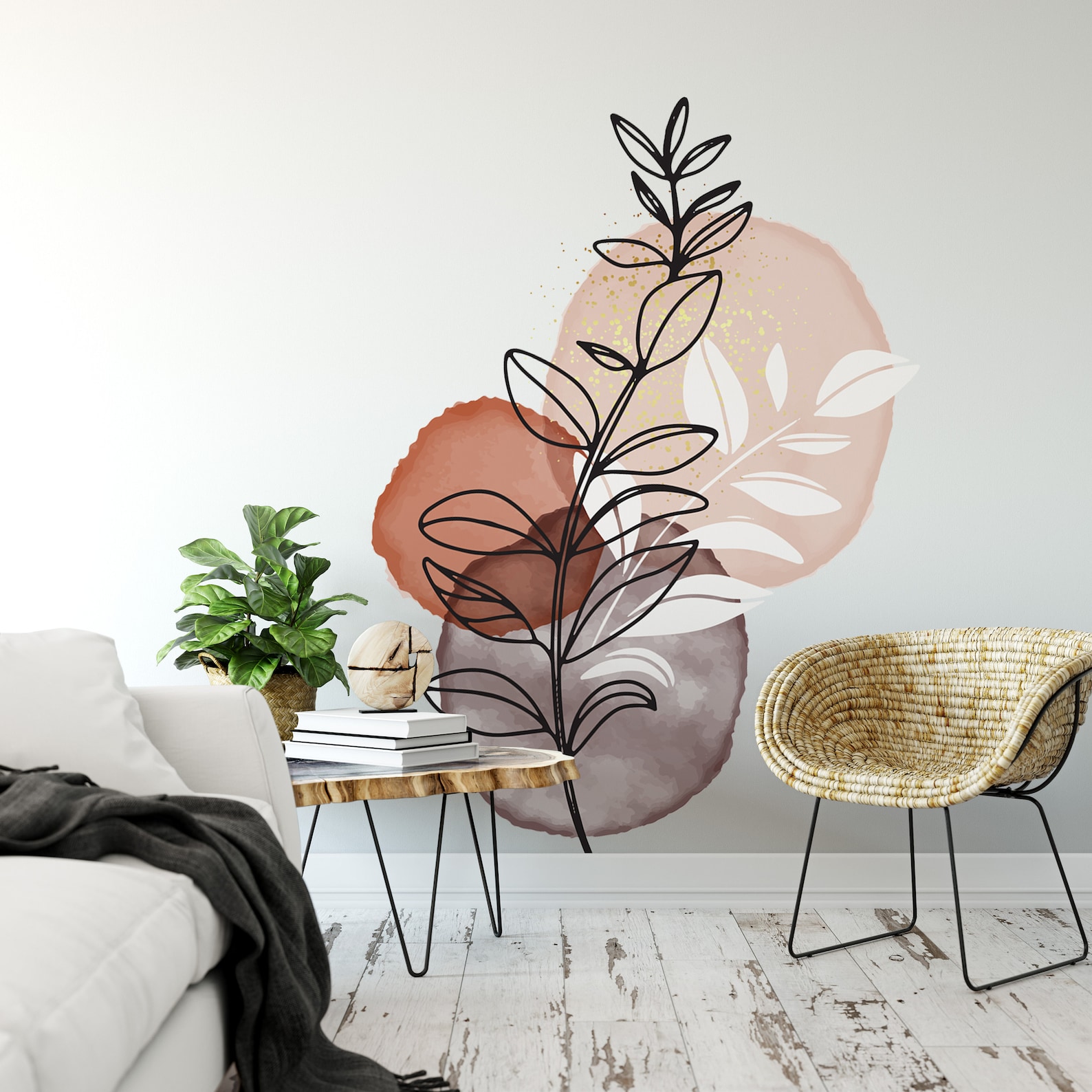 Boho Style Sun Wall Decal Boho Style Boho Wall Decal Boho Etsy