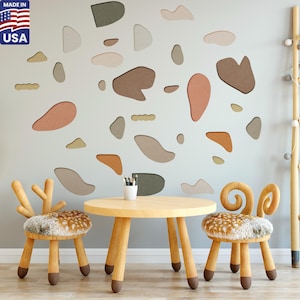 Abstract Shapes Wall Decal Set - Kids Room Decals, Boho Modern Wall Art, Unique Wall Decor, Wall Sticker, Nursery Decal, Home Decor Gift