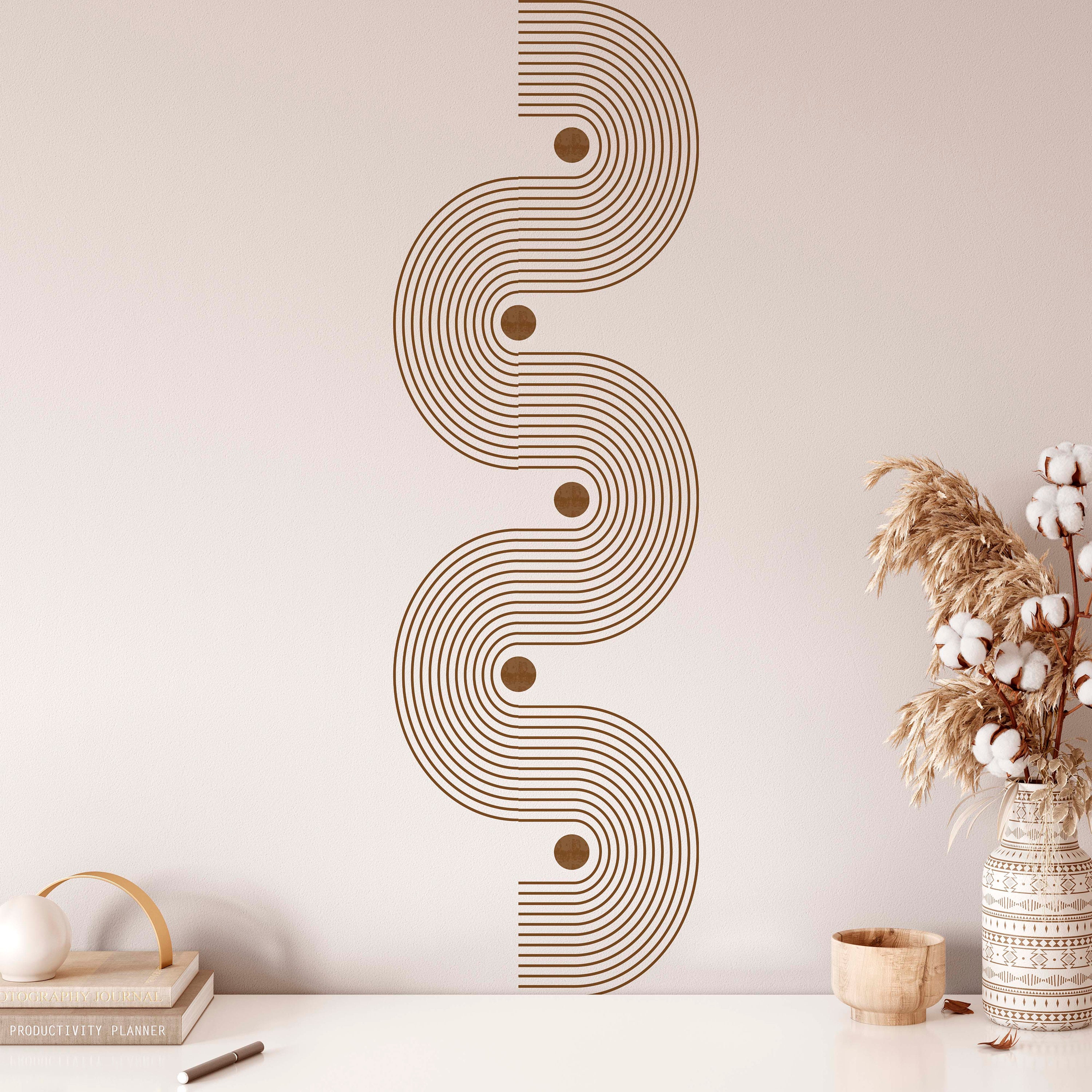 Muursticker Cirkel Kant Ornament, Ronde Sier Geometrisch Patroon Kleedje 55969693