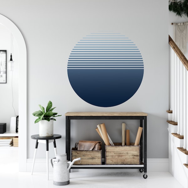 Circle wall decal for living room, home decor, large decals, Color Blocking, wall decal nursery, Color Block Sticker