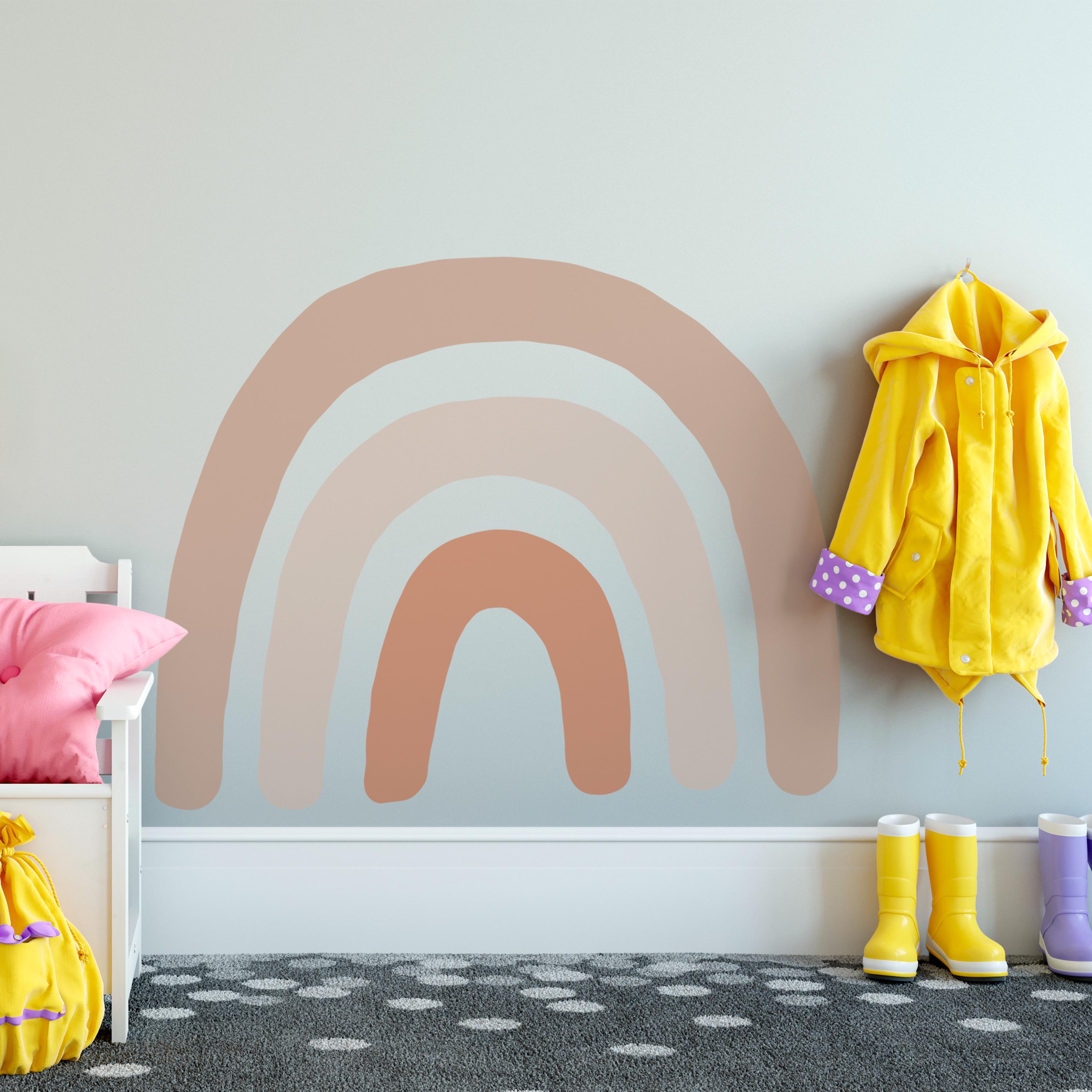 Minimalist Boho Rainbow Wall Decal – Neutral Tones, Nursery Decor, Kids ...