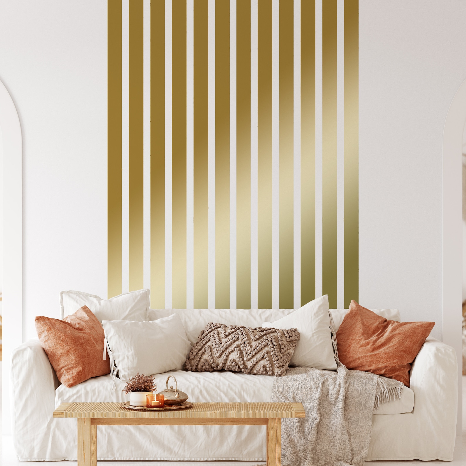 Large Gold Line Wall Decal Gold Line Decal Large Wall Decal Etsy