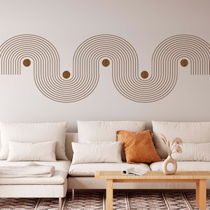Lines Wall Decals - Circle Wall Stickers, Modern Nursery Decor, Living Room Art, Unique Birthday Gift For Best Friend, New Home Gift For Her