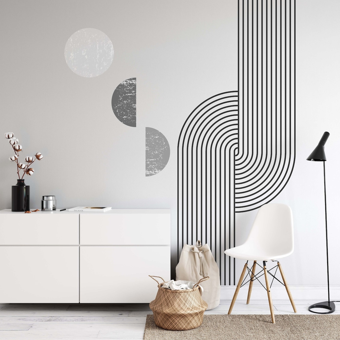 Geometric Arch Wall Decals, Boho Decor, Removable Wall Stickers - Etsy