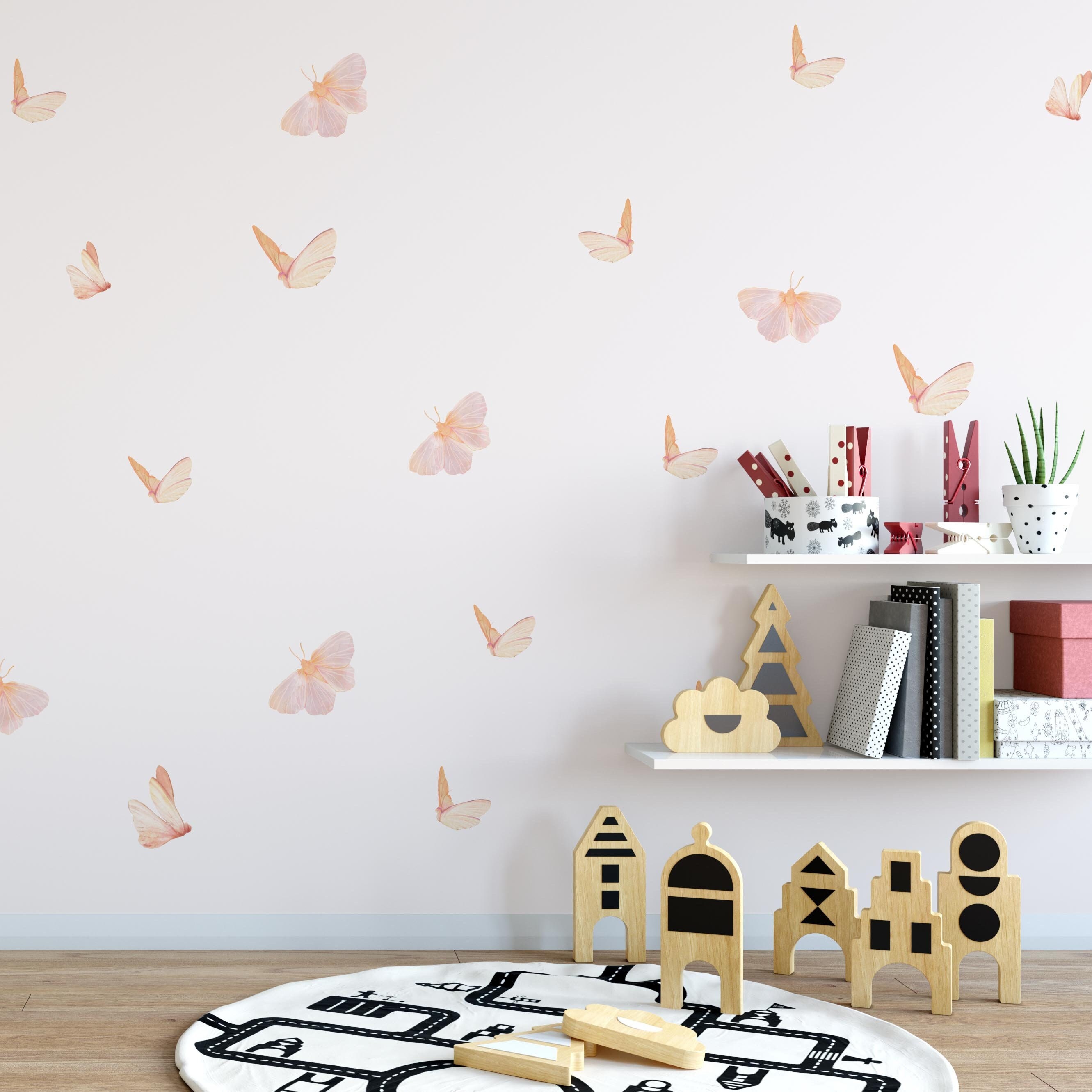 Butterflies Wall Decal, Butterfly Wall Decal, Butterflies Wall Sticker,  Butterfly Nursery Decor, Butterflies Baby Girls Room Wall Decals 