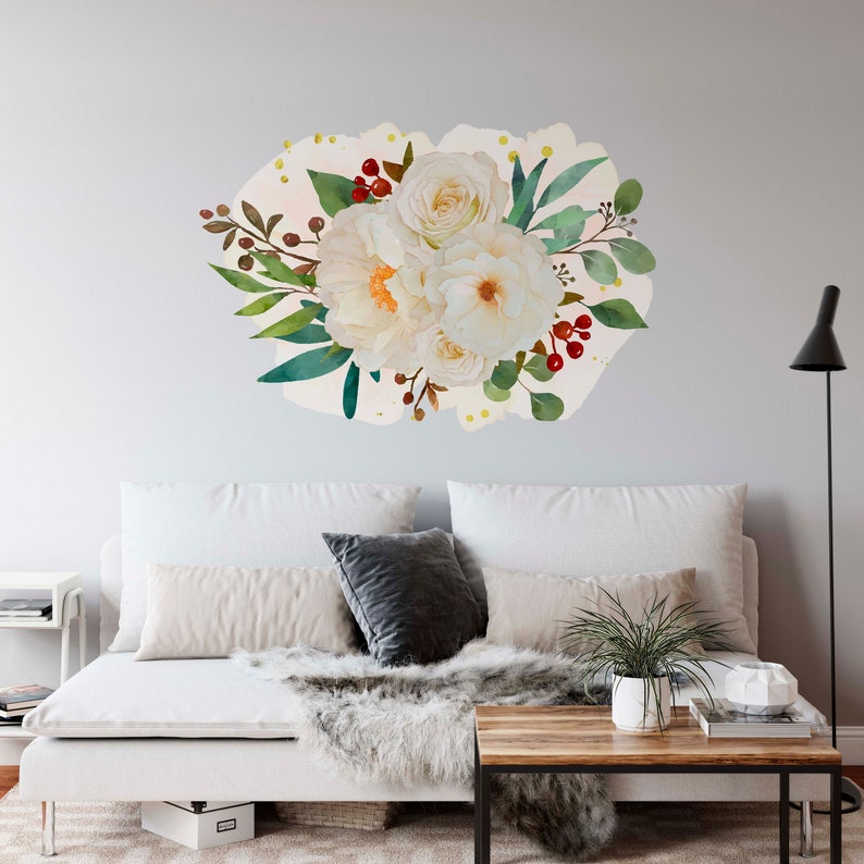 Flower Wall Stickers Vinyl Decals for Decor and Art Floral Garland