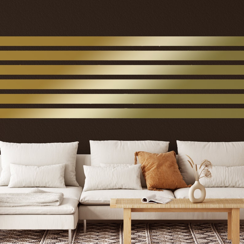 Large Gold Line Wall Decal Gold Line Decal Large Wall Decal Etsy