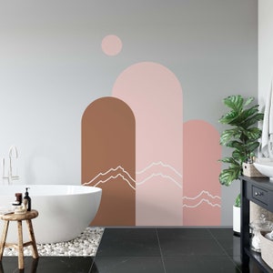 Arch Wall Decals - Geometric Wall Stickers, Boho Nursery Decor, Kids Room Wall Art, Unique Birthday Gift For Friend, New Home Gift For Her