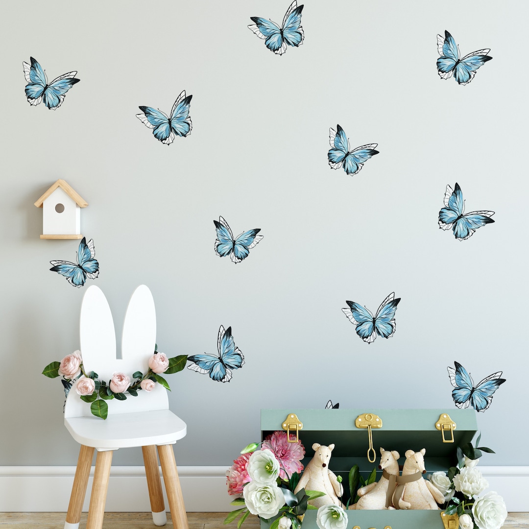 Butterfly Decals for Kids Room, Watercolor Decal, Wall Decal Nursery - Etsy