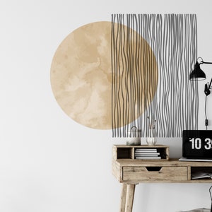 Boho Circle Wall Decal, Modern Geometric Decor - Etsy