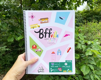 BFFville Stickering Book: a magical place for your stickers to live | Sticker Book - Sticker Activity - Sticker Art - Fun- BFF Sticker Club