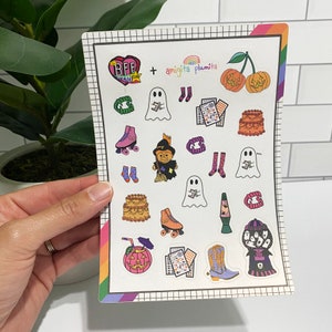 Amigita Plumita + The BFF Sticker Club: LIMITED | Cute Sticker - Planner Sticker - Happy Sticker - Sticker Sheet - Art Stickers - Halloween