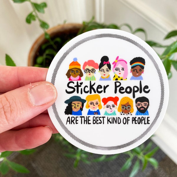 Sticker People are the Best People Vinyl Sticker | Waterbottle Sticker - Notebook Sticker - Sticker Collector - The BFF Sticker Club - BFF