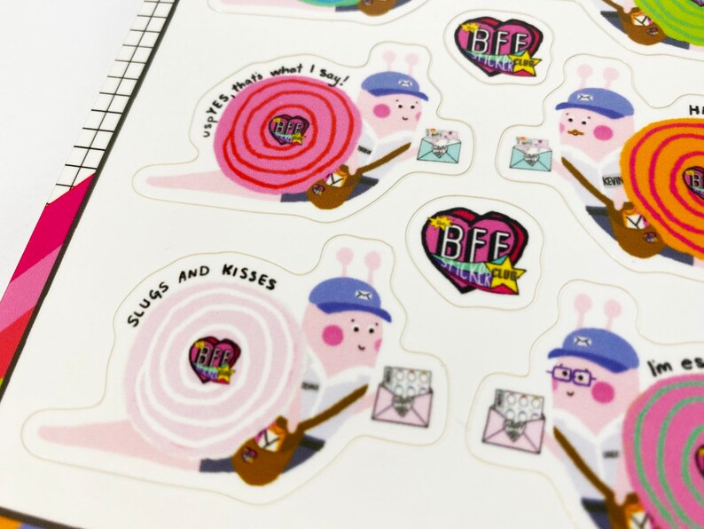 Punny Snail Mail Stickers | Cute Sticker - Planner Sticker - Snail ...