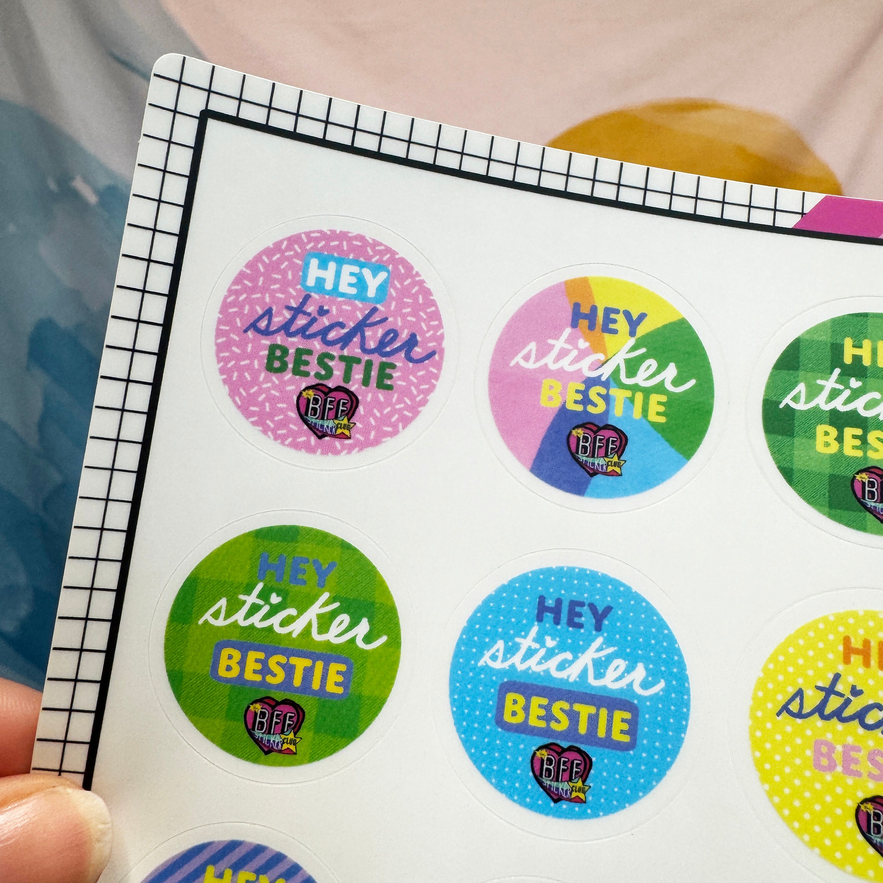 Sticker Bestie Circle Stickers STICKER SHEET - Etsy