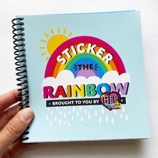 Sticker the Rainbow Book | Sticker Book - Sticker Activity - Rainbow  - Sticker Art - Rainbow Art