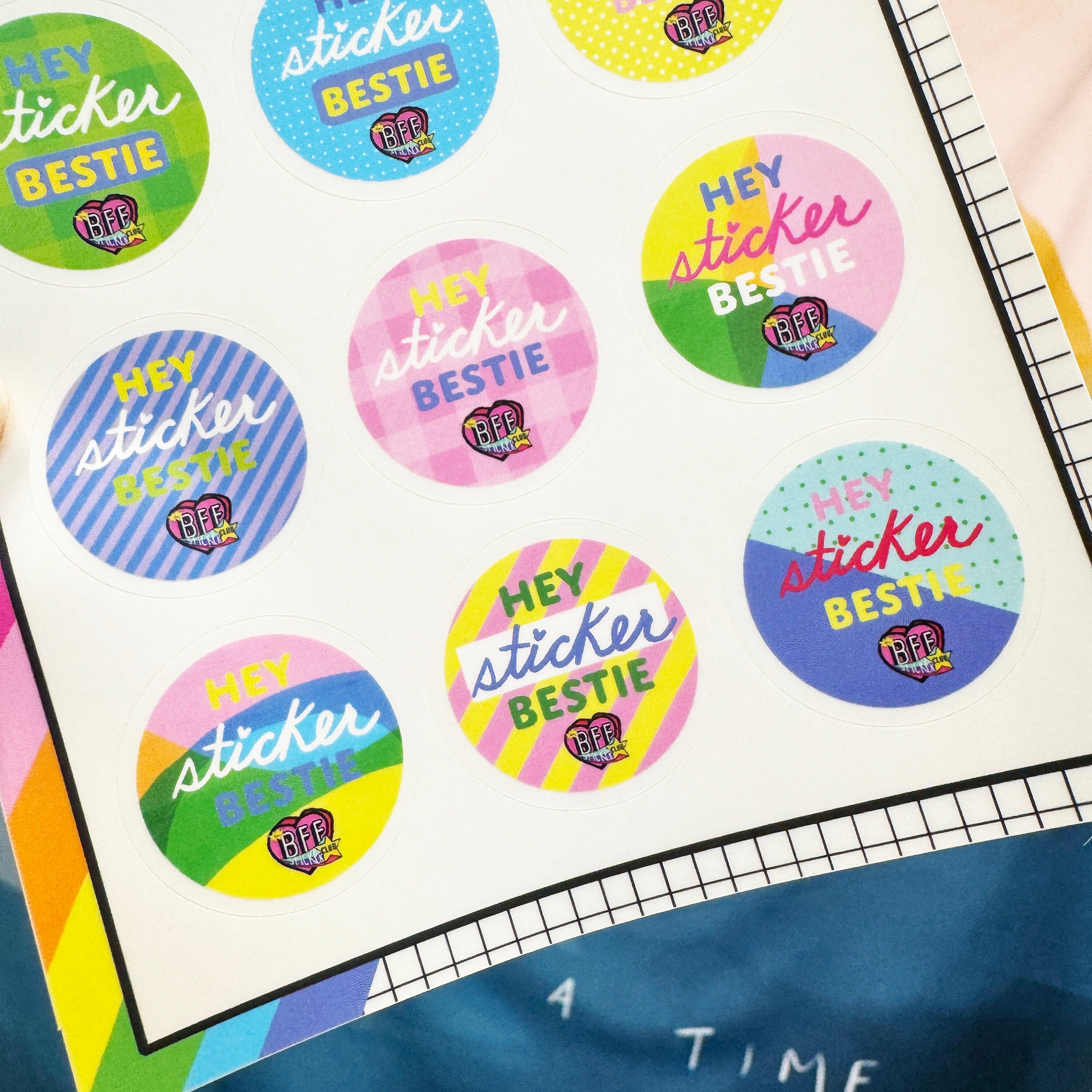 Sticker Bestie Circle Stickers STICKER SHEET - Etsy