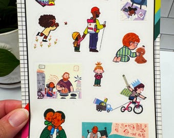 Denis Angelov + The BFF Sticker Club Family Adventures STICKER SHEET