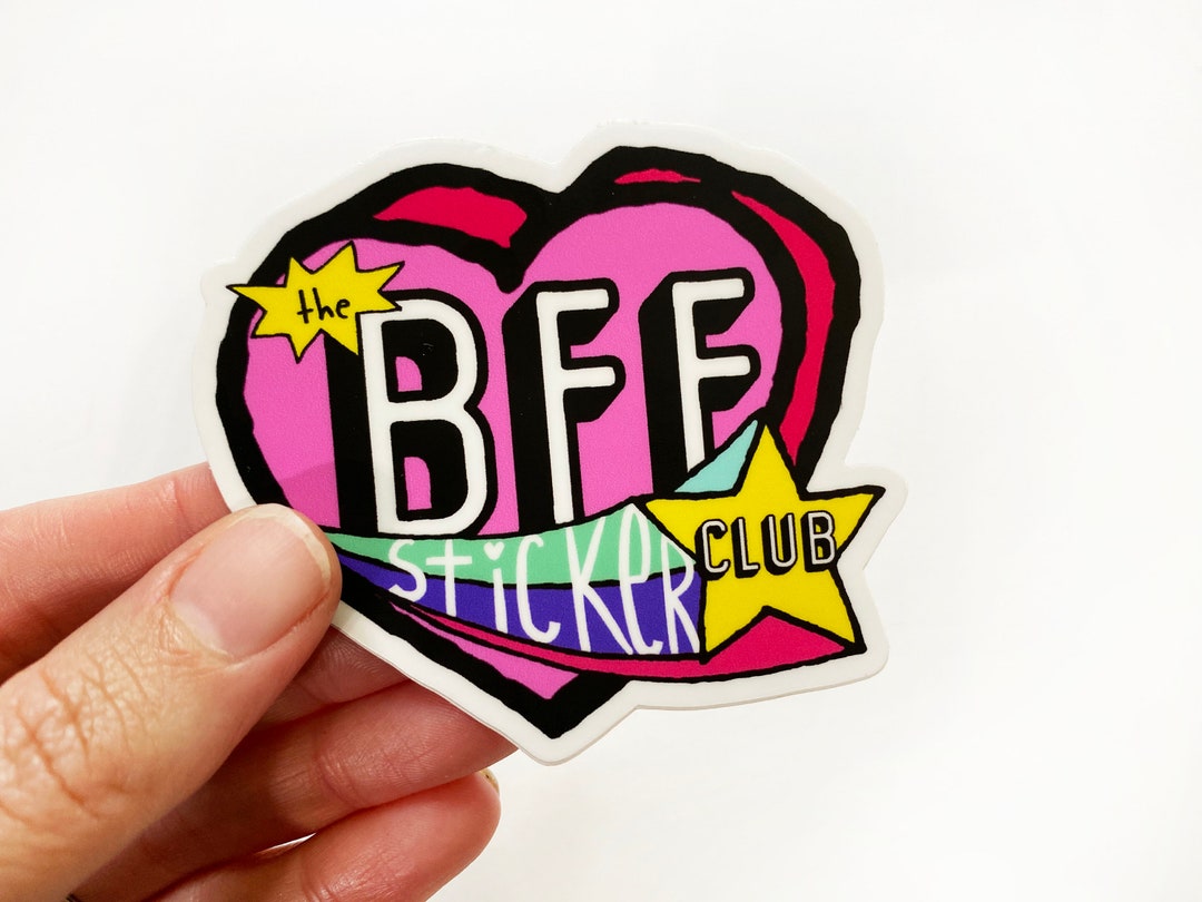 BFF Sticker Club Logo Vinyl Sticker Cute Sticker Waterbottle Sticker