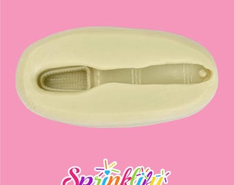 Molde de silicona con forma de cepillo de dientes Sprinklify, molde de silicona para fondant, molde para chocolate con temática de dentista, molde para decorar cupcakes, molde para dulces de graduación dental.