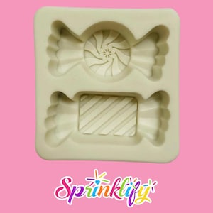 SPRINKLIFY Peppermint Candy Mold, Christmas Cake Decoration, Chocolate Mold, Fondant Mold, Holiday Baking, Gingerbread House, Santa, Elves