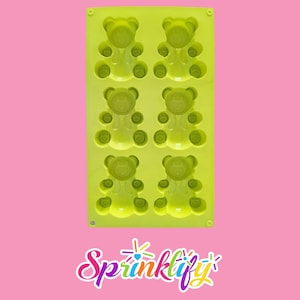 Molde grande para ursinhos de goma SPRINKLIFY, molde de silicone para chocolate, molde para doces, molde para sabonete, decoração de bolo com ursinhos de goma, utensílios para confeitaria, molde para fondant