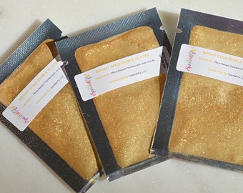 Bright Gold Edible Glitter SAMPLE PACK (0.5 gram) for Cake Decoration, Chocolate, Desserts, Drinks, Food Grade High Shine Dust, Shimmer