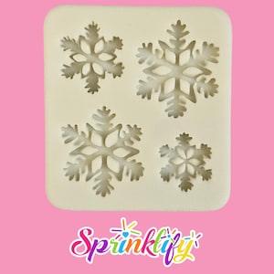 SPRINKLIFY Snowflake Variety Mold, Fondant Mold, Winter Holiday Chocolate Mold, Christmas Mold, Cupcake Decoration, Mold for Treats