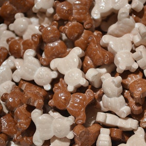 TEDDY BEAR SPRINKLES, Kids Birthday Cake Decoration, Baby Shower Cake Supplies, Shaped Edible Sprinkles, Brown Sprinkles, Sprinklify