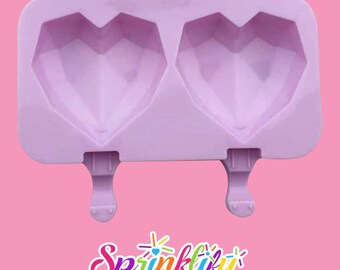 SPRINKLIFY Heart Cakesicle Mold, Popsicle Mold, Baking Mold, Dessert Mold, High Quality Silicone Mold, Candy Mold, Holiday Baking Supplies