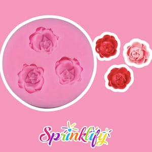 SPRINKLIFY Rose Mold, Roses Mold, Silicone Floral Mold, Mini Flower Mold, Jewelry Mold, Rose Bud Resin Mold, Cake Decoration Mold, Clay Mold
