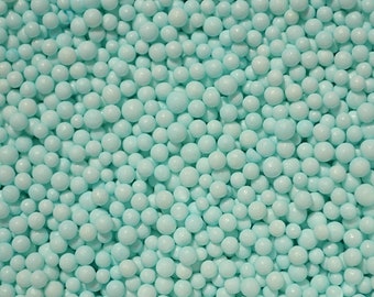 BABY BLUE SPRINKLES, Mini Perles, Sprinkles pour la décoration de cupcakes, Baby Boy Gender Reveal Cake, Mermaid Cake Decor, Océan, Plage, Aqua Color