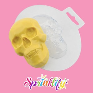 SPRINKLIFY Skull Mold, Halloween Mold, Skeleton Mold, Skull Soap Mold, Gothic Mold, Bath Bomb Mold, Chocolate Mold, Candy Mold, Soapmaking
